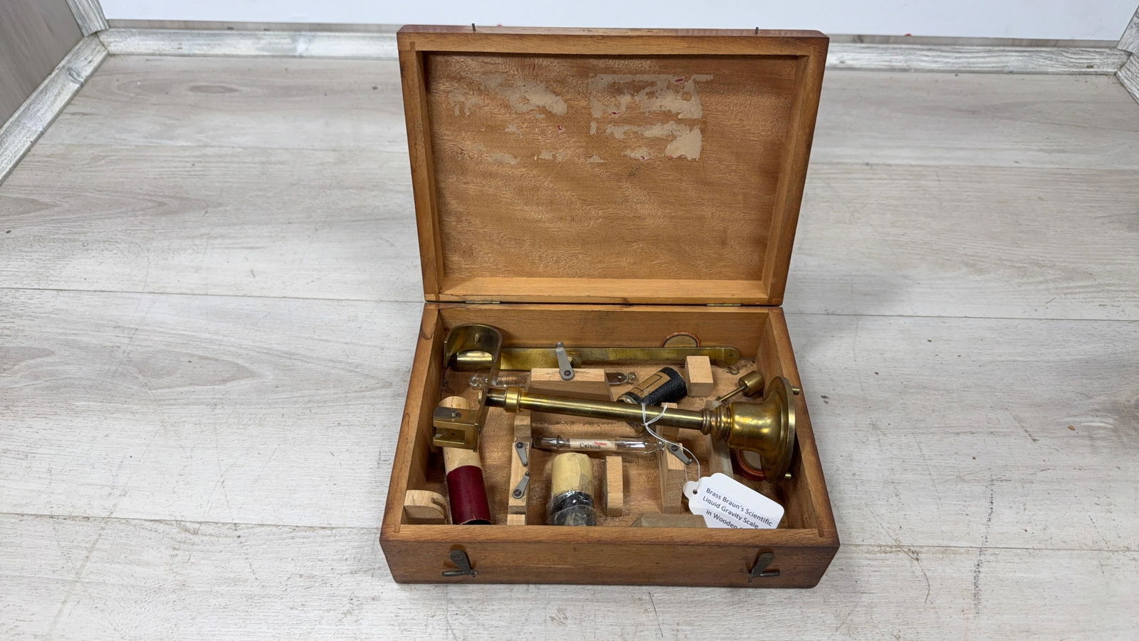 BRASS BRAUN'S SCIENTIFIC LIQUID GRAVITY SCALE: Load-out Pick up for all online purchases for Antiques & collectibles is Monday, Tuesday, Wednesday, February 23rd, 24th, 25th At our shipper's location. We do offer shipping on all items shippable wi