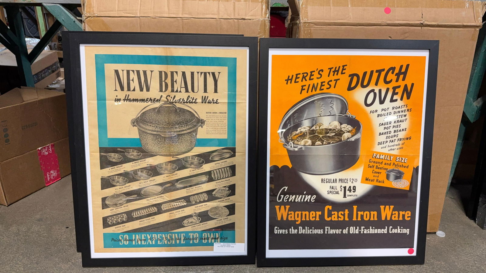 WAGNER AND SILVERLITE ADVERTSING FRAMES: Load-out Pick up for all online purchases for Antiques & collectibles is Monday, Tuesday, Wednesday, February 23rd, 24th, 25th At our shipper's location. We do offer shipping on all items shippable wi