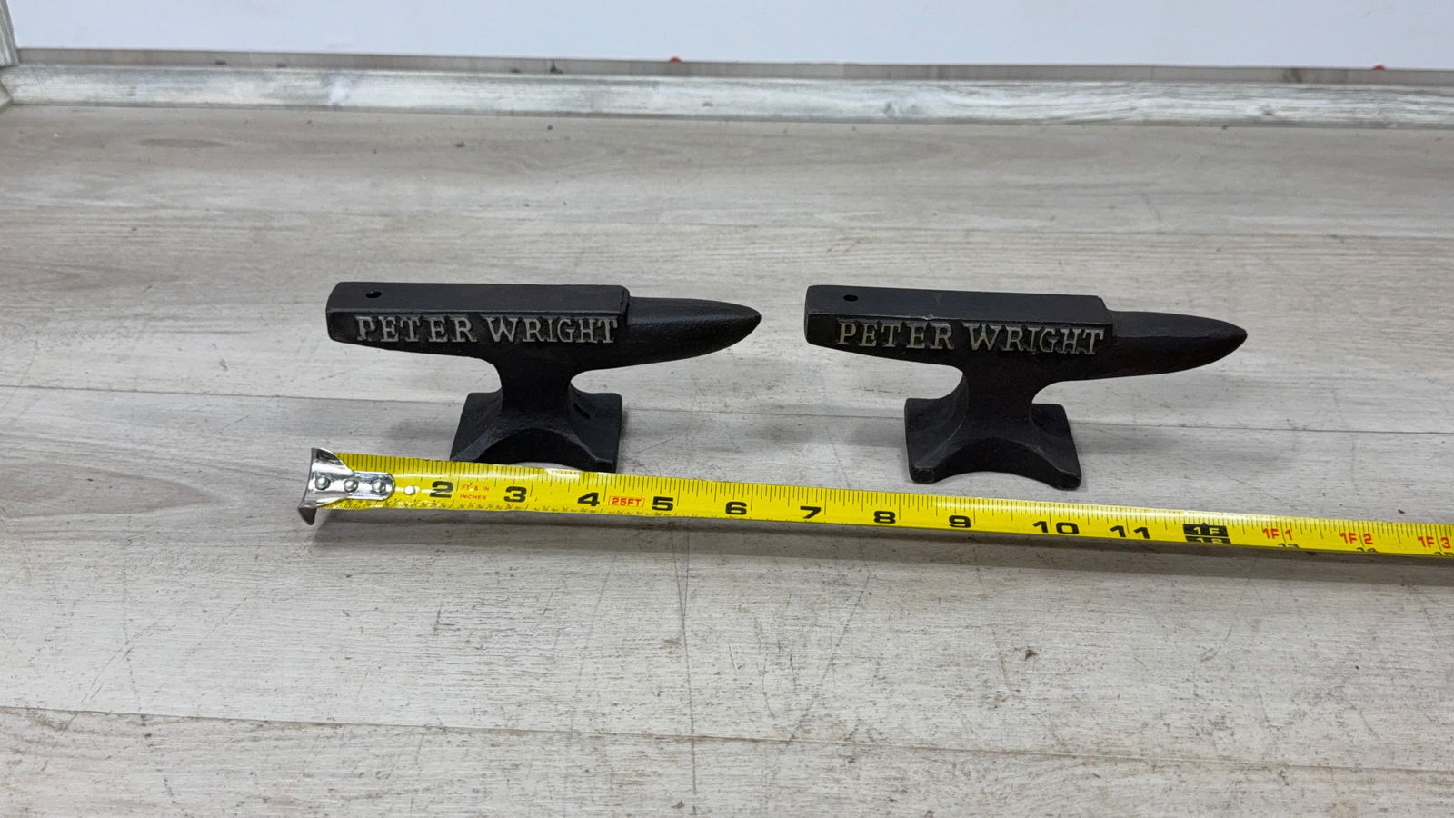 PETER WRIGHT SOUVENIR ANVILS (2): Load-out Pick up for all online purchases for Antiques & collectibles is Monday, Tuesday, Wednesday, February 23rd, 24th, 25th At our shipper's location. We do offer shipping on all items shippable wi