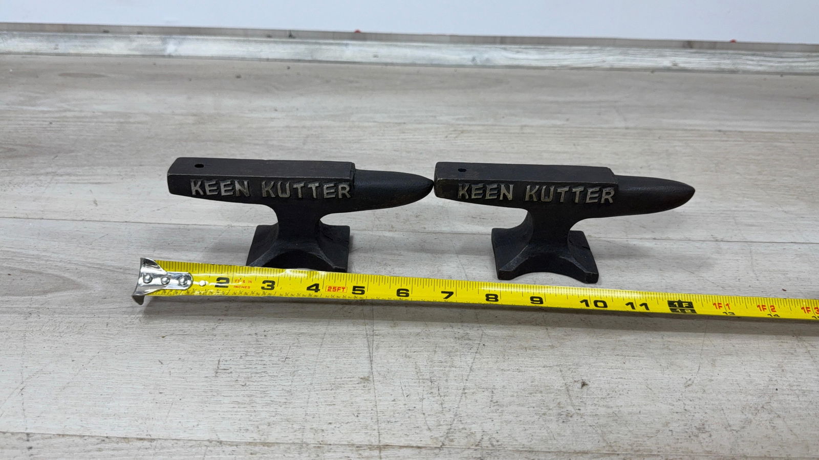 KEEN KUTTER SOUVENIR ANVILS (2): Load-out Pick up for all online purchases for Antiques & collectibles is Monday, Tuesday, Wednesday, February 23rd, 24th, 25th At our shipper's location. We do offer shipping on all items shippable