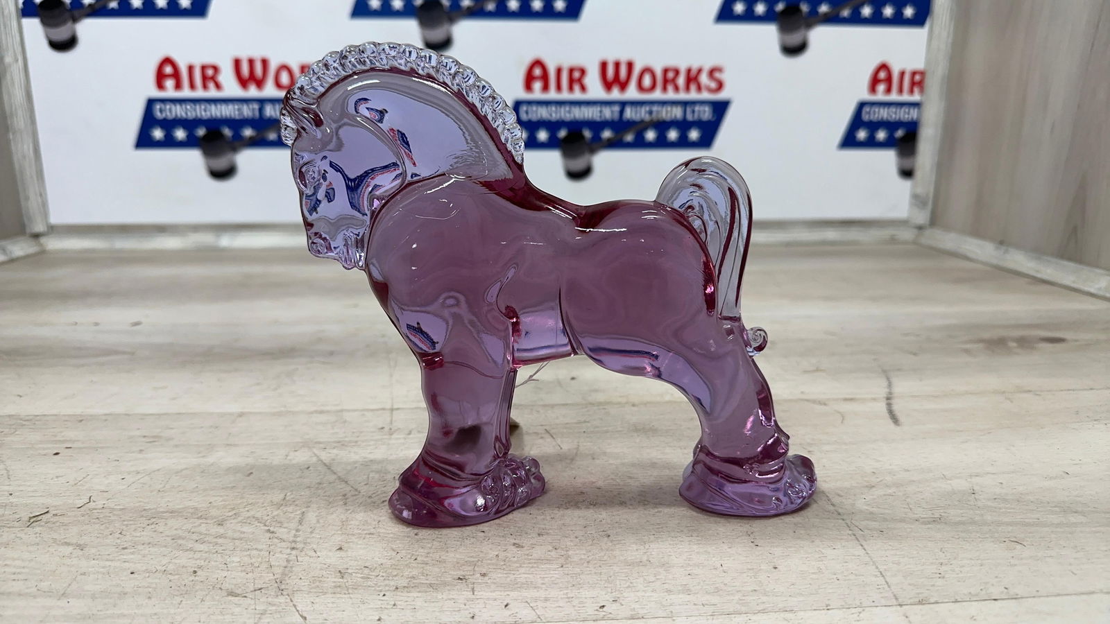 HEISEY HCA 95 LAVENDER CLYDESDALE HORSE: Load-out Pick up for all online purchases for Antiques & collectibles is Monday, Tuesday, Wednesday, February 23rd, 24th, 25th At our shipper's location. We do offer shipping on all items shippable wi