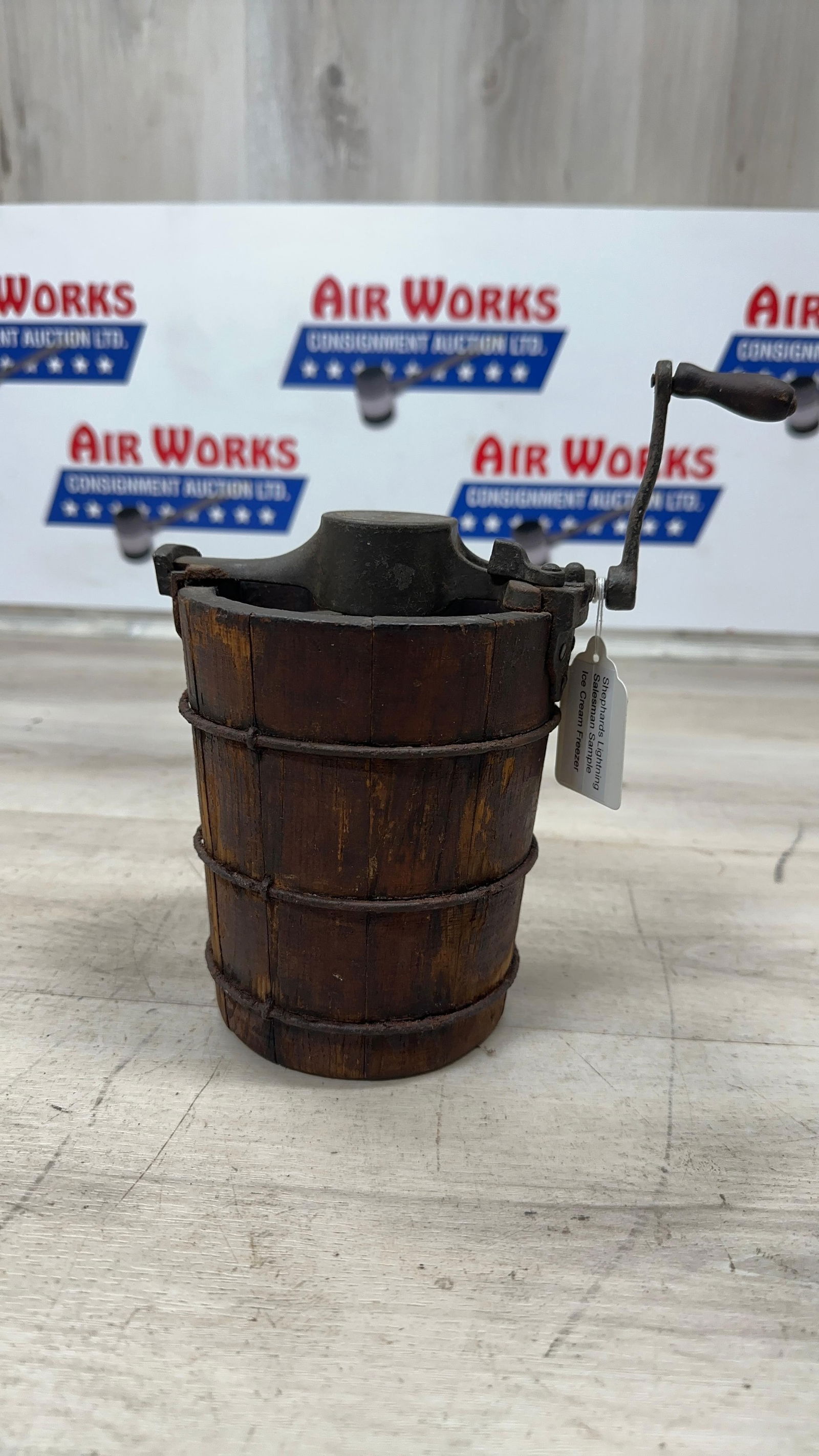 SHEPHERDS LIGHTNING SALESMAN SAMPLE ICECREAM FREEZER: Load-out Pick up for all online purchases for Antiques & collectibles is Monday, Tuesday, Wednesday, February 23rd, 24th, 25th At our shipper's location. We do offer shipping on all items shippable wi