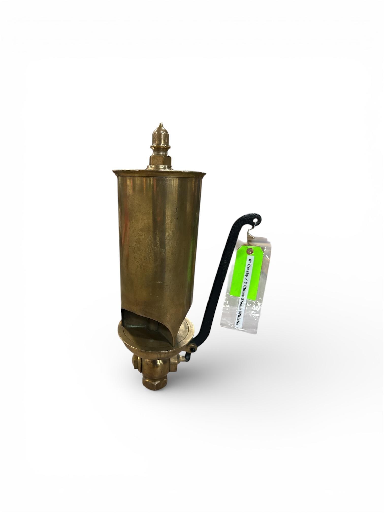6" CROSBY 3 CHIME STEAM WHISTLE: Load-out Pick up for all online purchases for Antiques & collectibles is Monday, Tuesday, Wednesday, February 23rd, 24th, 25th At our shipper's location. We do offer shipping on all items shippable wi