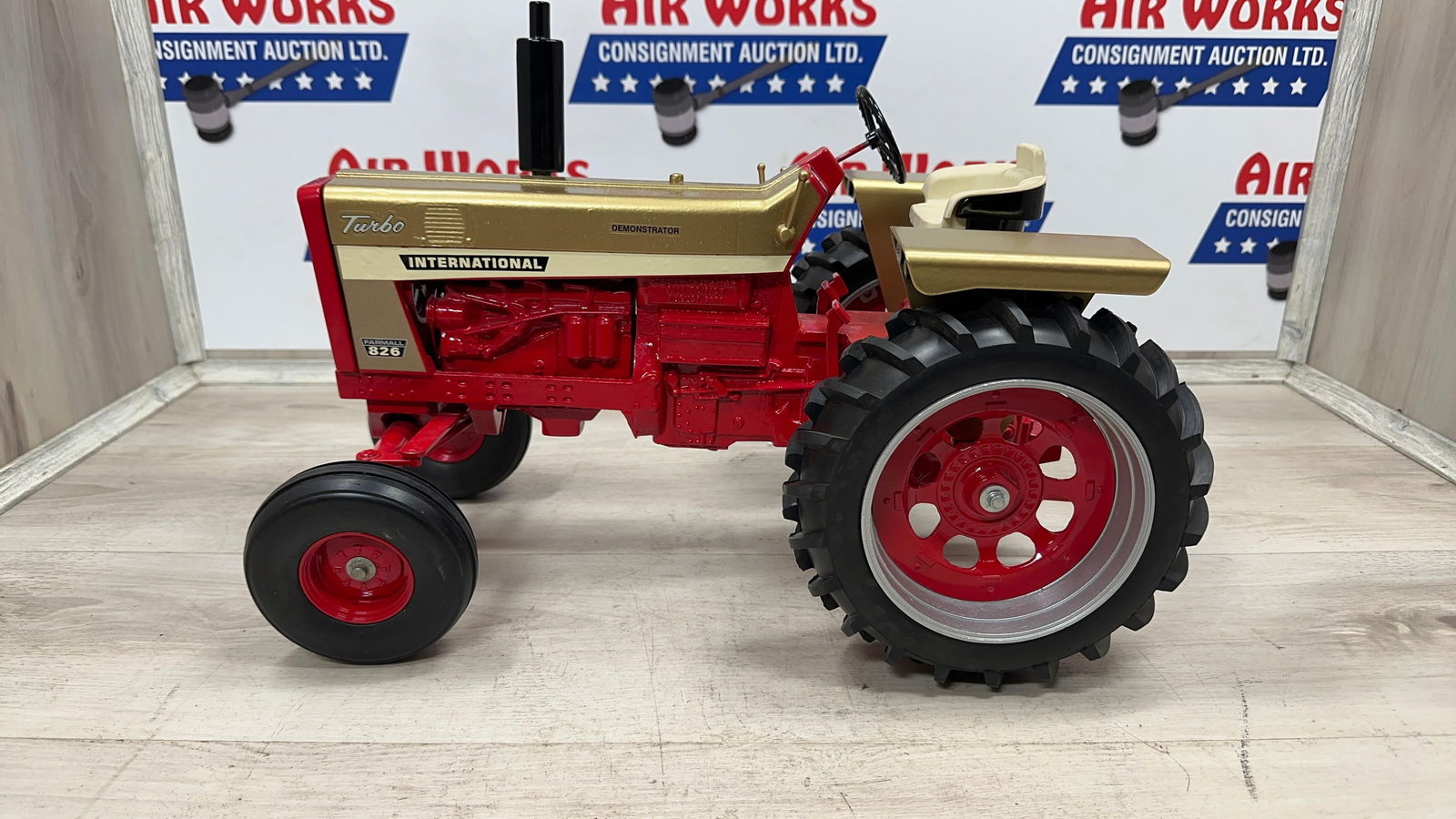 ERTL INTERNATIONAL 826 GOLD DEMONSTRATOR 1/8TH SCALE: Load-out Pick up for all online purchases for Antiques & collectibles is Monday, Tuesday, Wednesday, February 23rd, 24th, 25th At our shipper's location. We do offer shipping on all items shippable wi