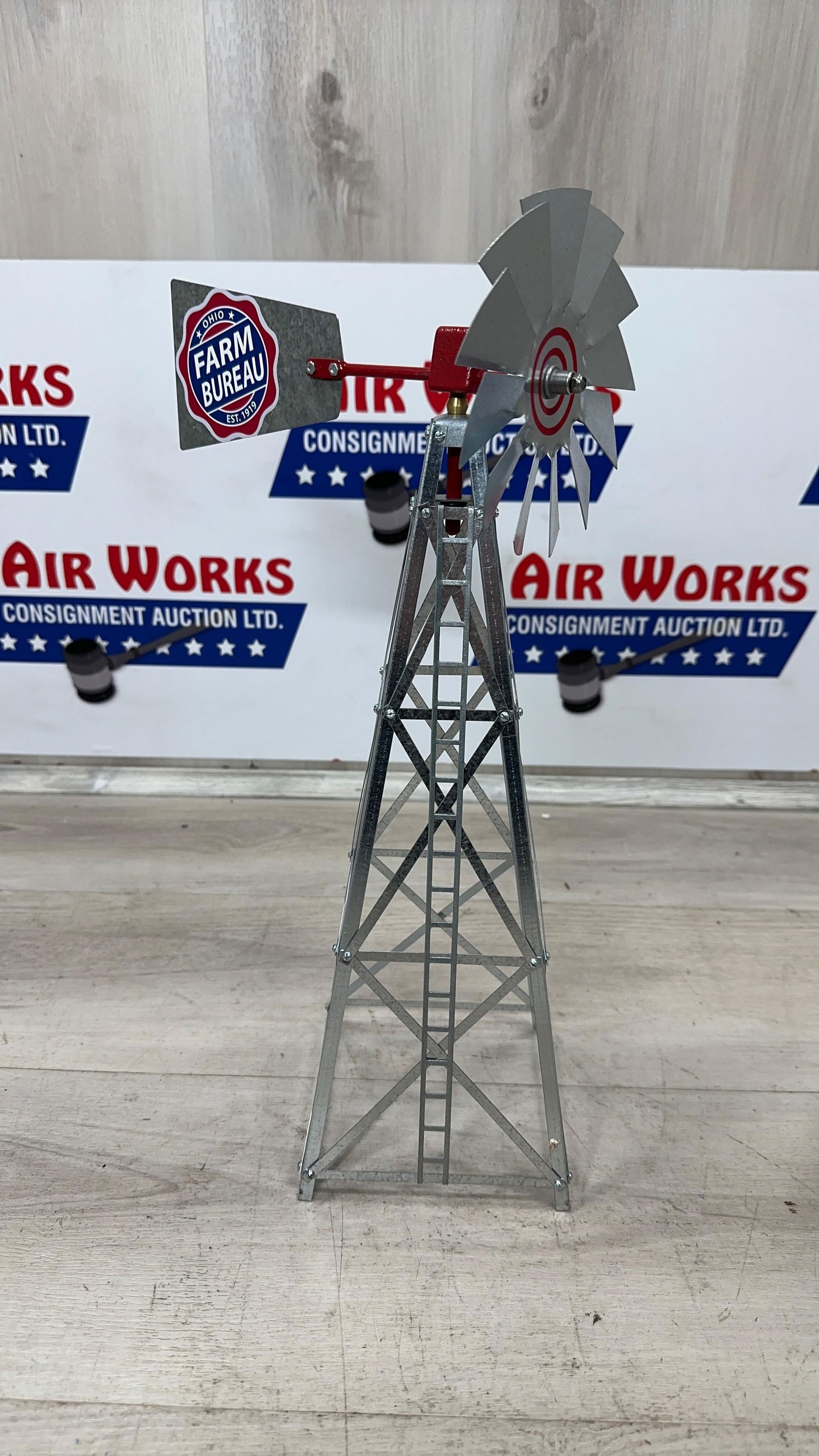 METAL WINDMILL MODEL. OHIO FARM BUREAU: Load-out Pick up for all online purchases for Antiques & collectibles is Monday, Tuesday, Wednesday, February 23rd, 24th, 25th At our shipper's location. We do offer shipping on all items shippable wi