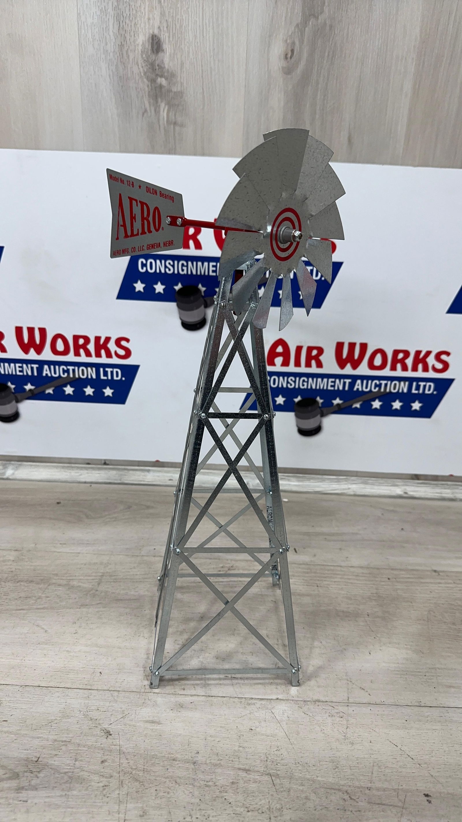 METAL WINDMILL MODEL. AERO: Load-out Pick up for all online purchases for Antiques & collectibles is Monday, Tuesday, Wednesday, February 23rd, 24th, 25th At our shipper's location. We do offer shipping on all items shippable wi