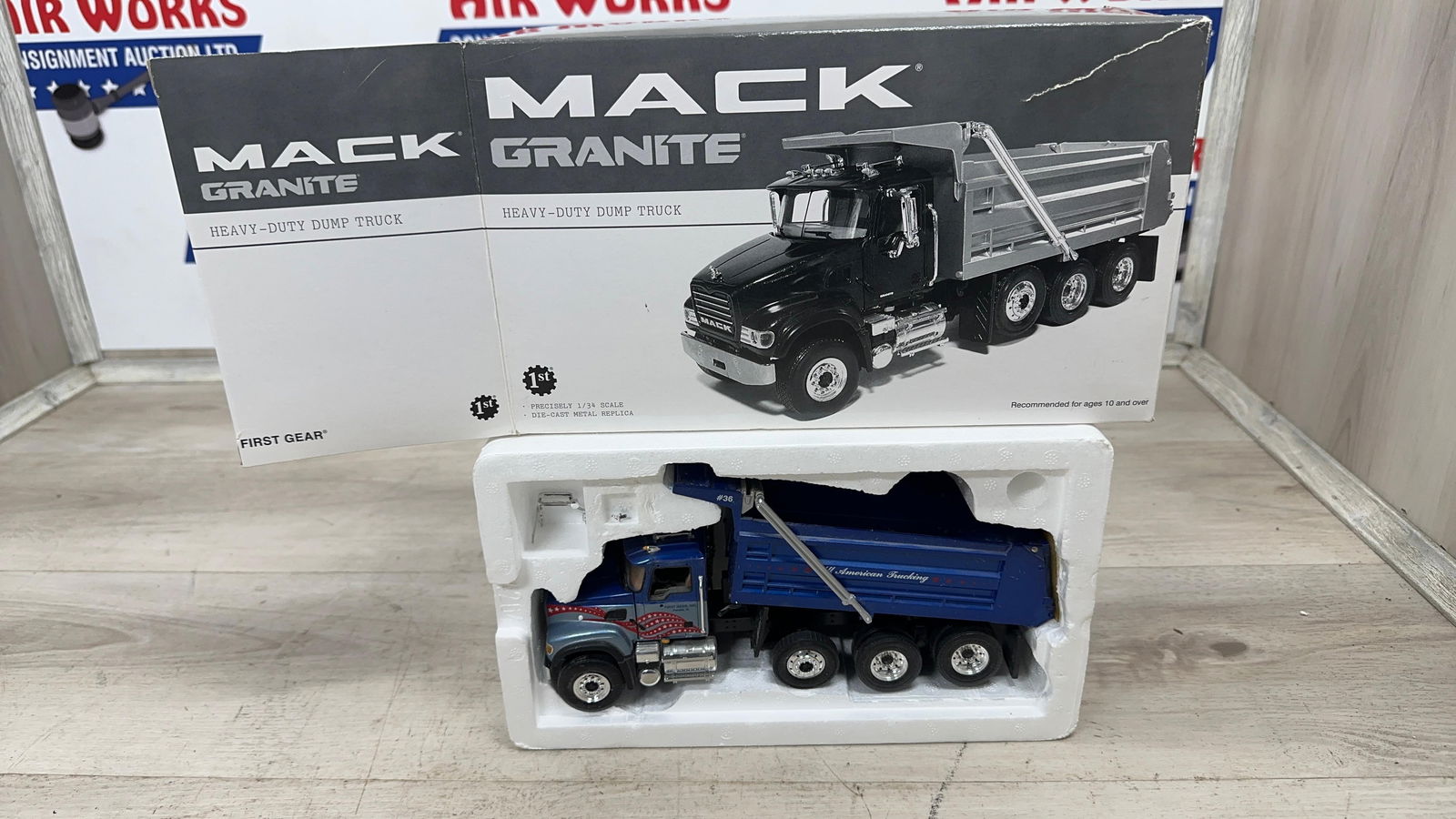 NEXT GEAR MACK DUMP TRUCK. 1/34TH ALL AMERICAN TRUCKING: Load-out Pick up for all online purchases for Antiques & collectibles is Monday, Tuesday, Wednesday, February 23rd, 24th, 25th At our shipper's location. We do offer shipping on all items shippable wi