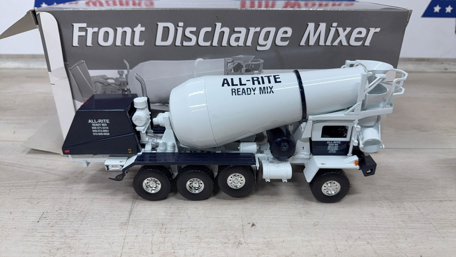 NEXT GEAR FRONT UNLOADING CEMENT TRUCK. 1/34TH SCALE: Load-out Pick up for all online purchases for Antiques & collectibles is Monday, Tuesday, Wednesday, February 23rd, 24th, 25th At our shipper's location. We do offer shipping on all items shippable wi