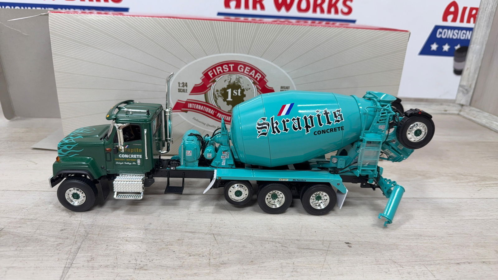 NEXT GEAR REAR UNLOAD CEMENT TRUCK 1/34 SCALE: Load-out Pick up for all online purchases for Antiques & collectibles is Monday, Tuesday, Wednesday, February 23rd, 24th, 25th At our shipper's location. We do offer shipping on all items shippable wi