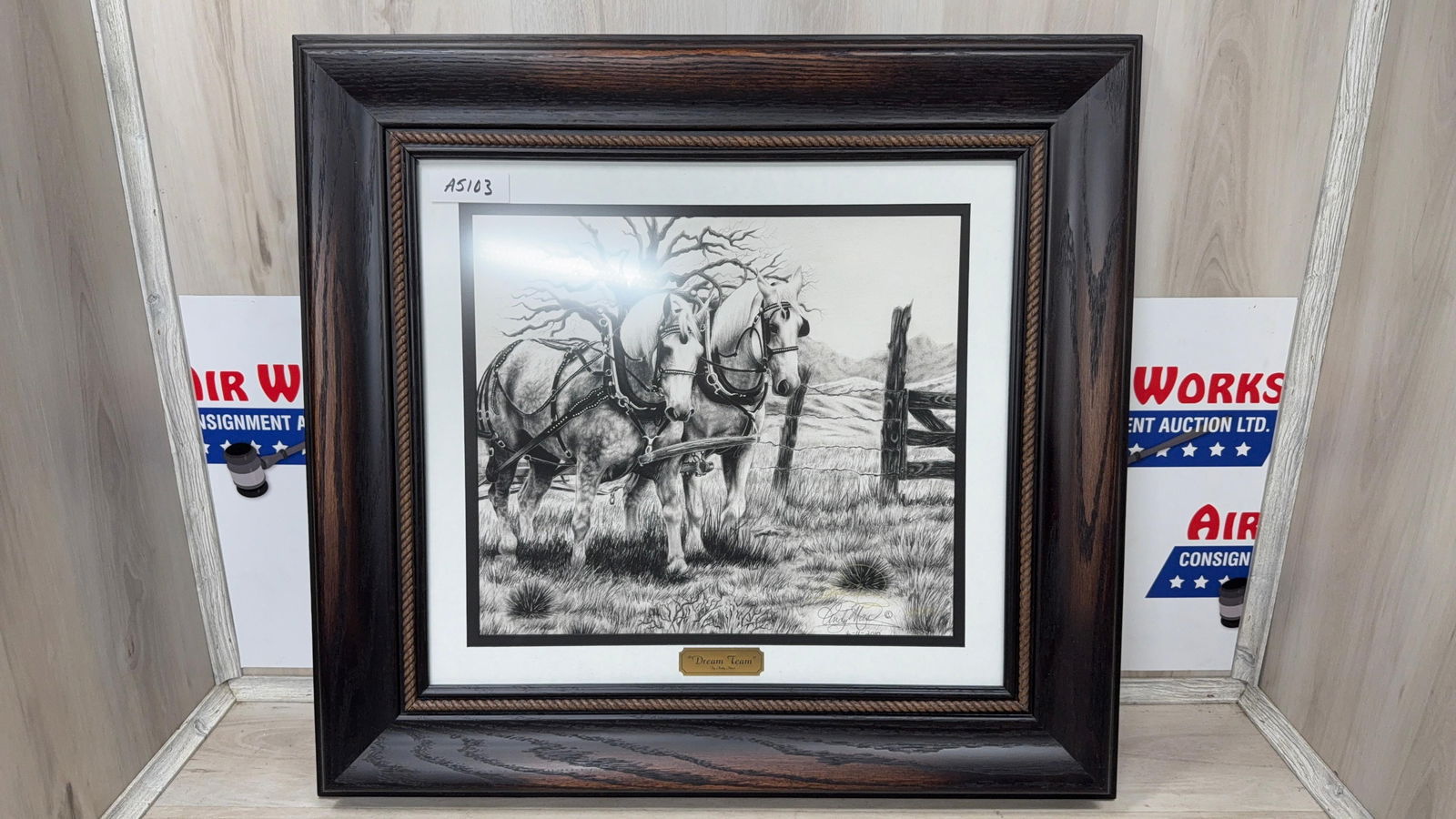 "DREAM TEAM". ARTWORK SIGNED BY ANDY MAST: Load-out Pick up for all online purchases for Antiques & collectibles is Monday, Tuesday, Wednesday, February 23rd, 24th, 25th At our shipper's location. We do offer shipping on all items shippable