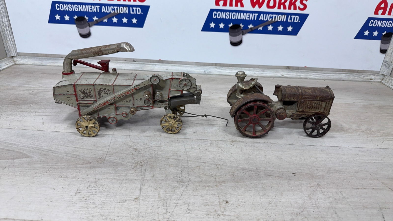 ANTIQUE MC. DEERING THRESHING MACHINE AND TRACTOR: Load-out Pick up for all online purchases for Antiques & collectibles is Monday, Tuesday, Wednesday, February 23rd, 24th, 25th At our shipper's location. We do offer shipping on all items shippable wi