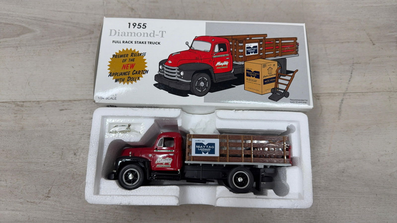 FIRST GEAR MAYTAG STAKE TRUCK MODEL 1/34 SCALE: Load-out Pick up for all online purchases for Antiques & collectibles is Monday, Tuesday, Wednesday, February 23rd, 24th, 25th At our shipper's location. We do offer shipping on all items shippable wi
