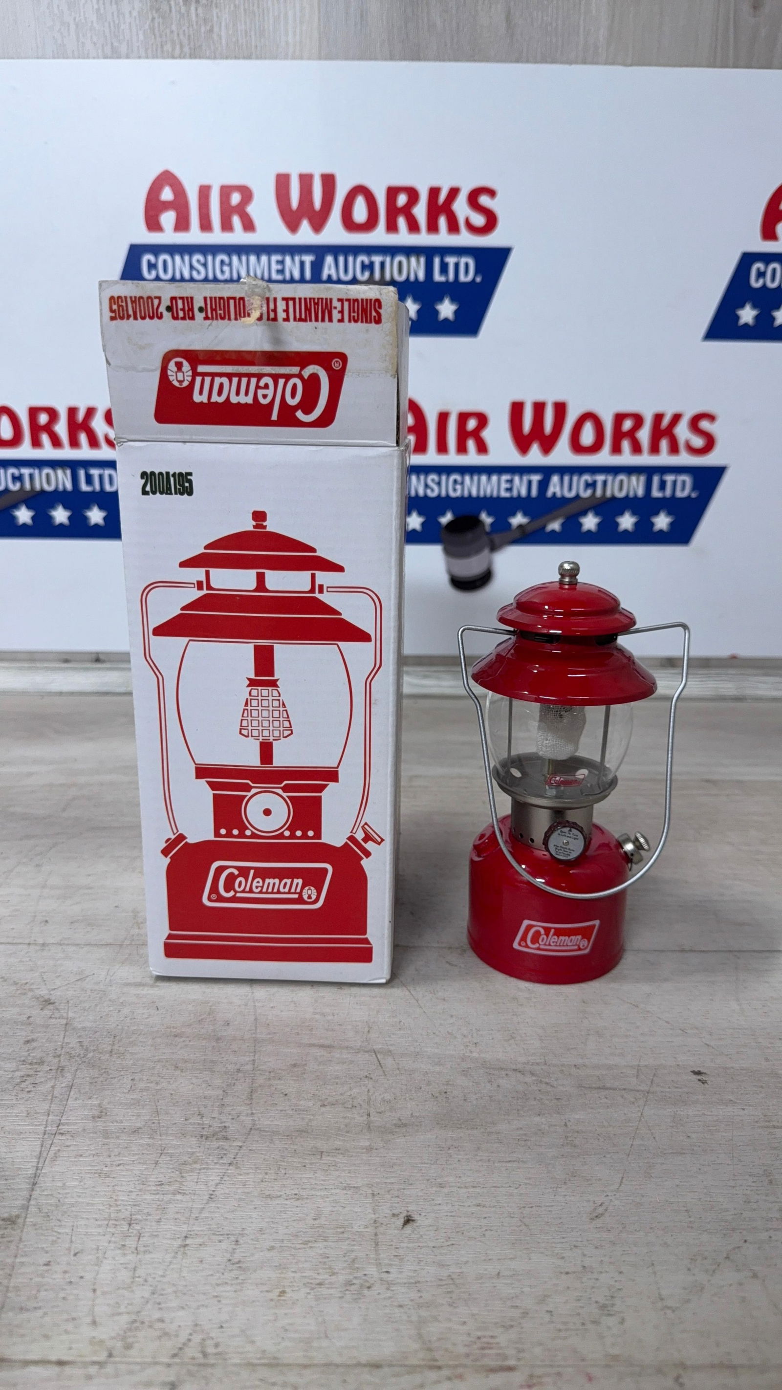 MINIATURE RED COLEMAN LANTERN: Load-out Pick up for all online purchases for Antiques & collectibles is Monday, Tuesday, Wednesday, February 23rd, 24th, 25th At our shipper's location. We do offer shipping on all items shippable wi