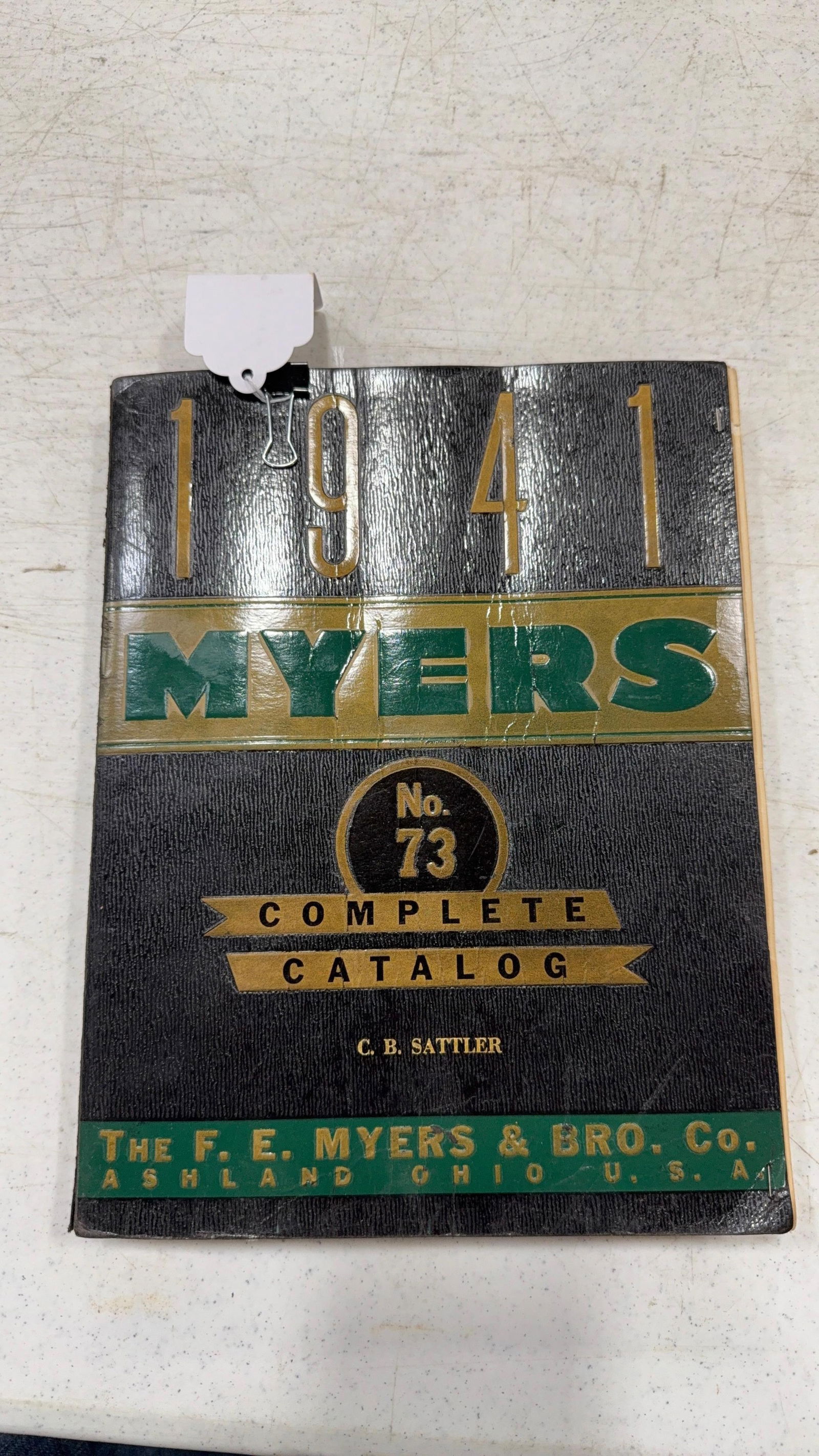 1941 MYERS COMPLETE CATALOG: Load-out Pick up for all online purchases for Antiques & collectibles is Monday, Tuesday, Wednesday, February 23rd, 24th, 25th At our shipper's location. We do offer shipping on all items shippable wi
