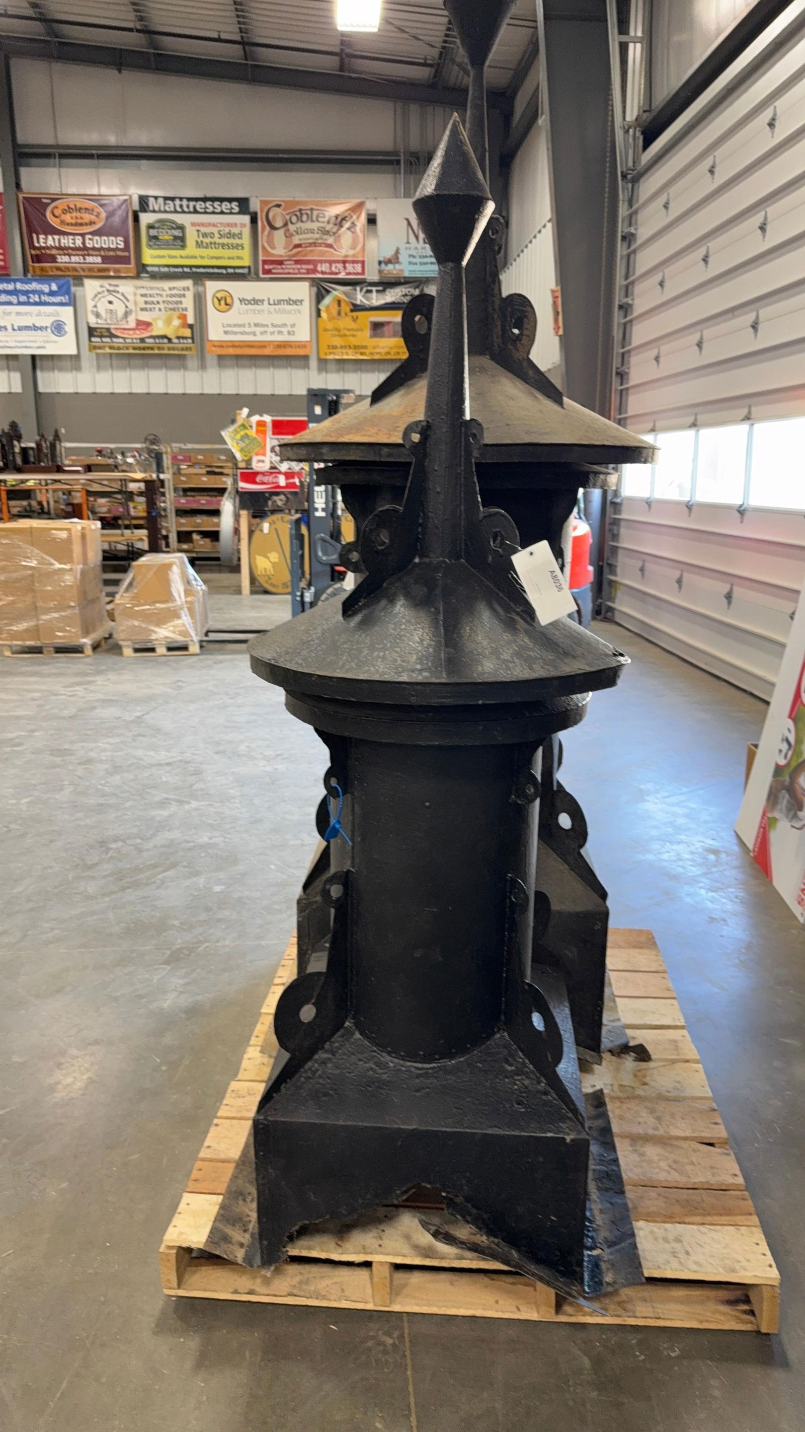 ANTIQUE METAL CUPOLA. 75" TALL: Load-out Pick up for all online purchases for Antiques & collectibles is Monday, Tuesday, Wednesday, February 23rd, 24th, 25th At our shipper's location. We do offer shipping on all items shippable wi