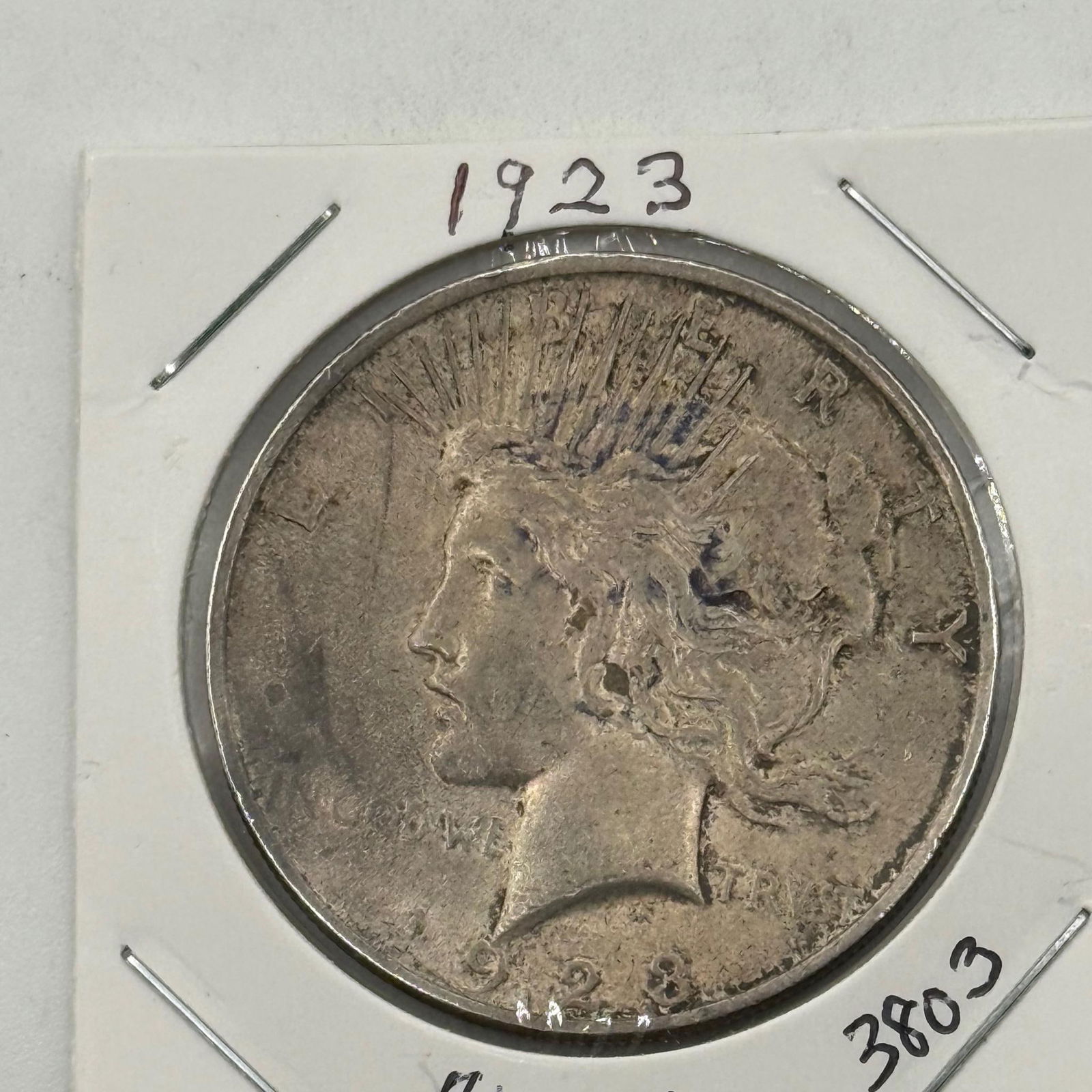 1923 Peace Silver Dollar Coin, 90% Silver (1 of 2)