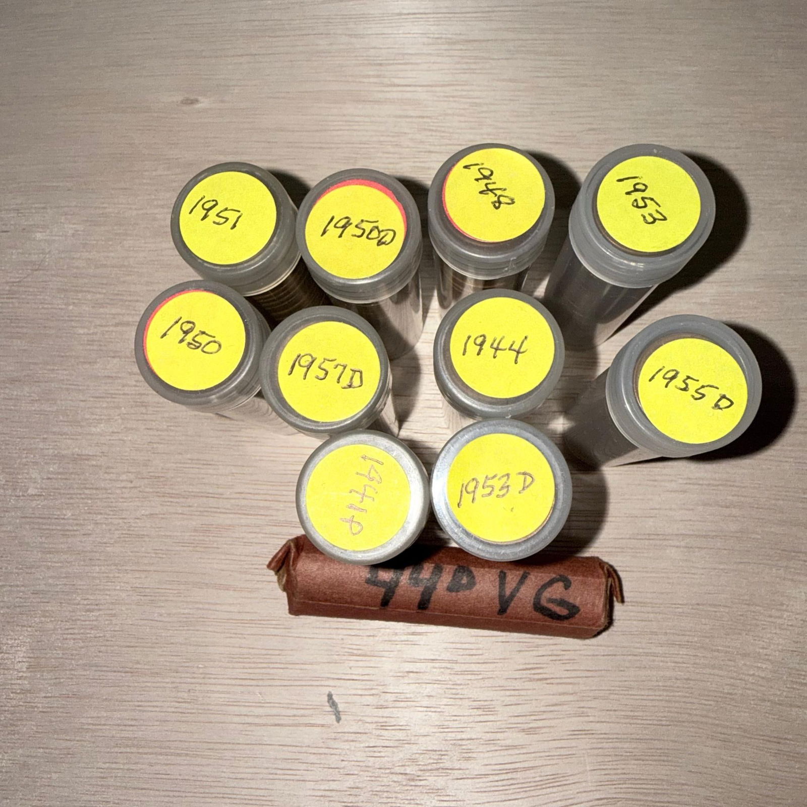 11 rolls of Wheat Cents, see pics for dates: IMPORTANT, WE ONLY ACCEPT CREDIT CARDS UP TO $500 FOR ONLINE COIN PURCHASES. YOU CAN PAY ACH THROUGH PROXIBID, OR YOU CAN SEND A WIRE OR CERTIFIED CHECK. WE WILL HOLD ALL SHIPPING OF COINS FOR 10 DAYS