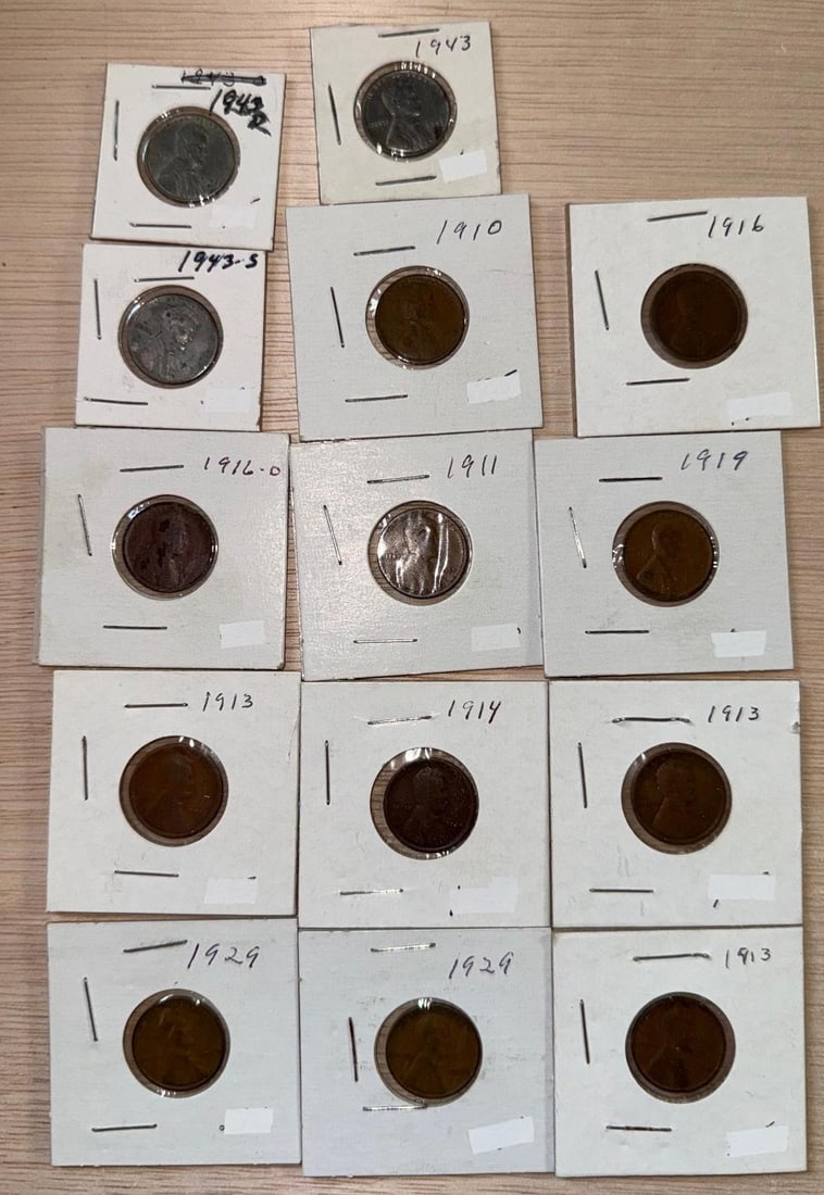 Lincoln Wheat Penny Collection - 1910 to 1943, U.S. Mint (1 of 10)