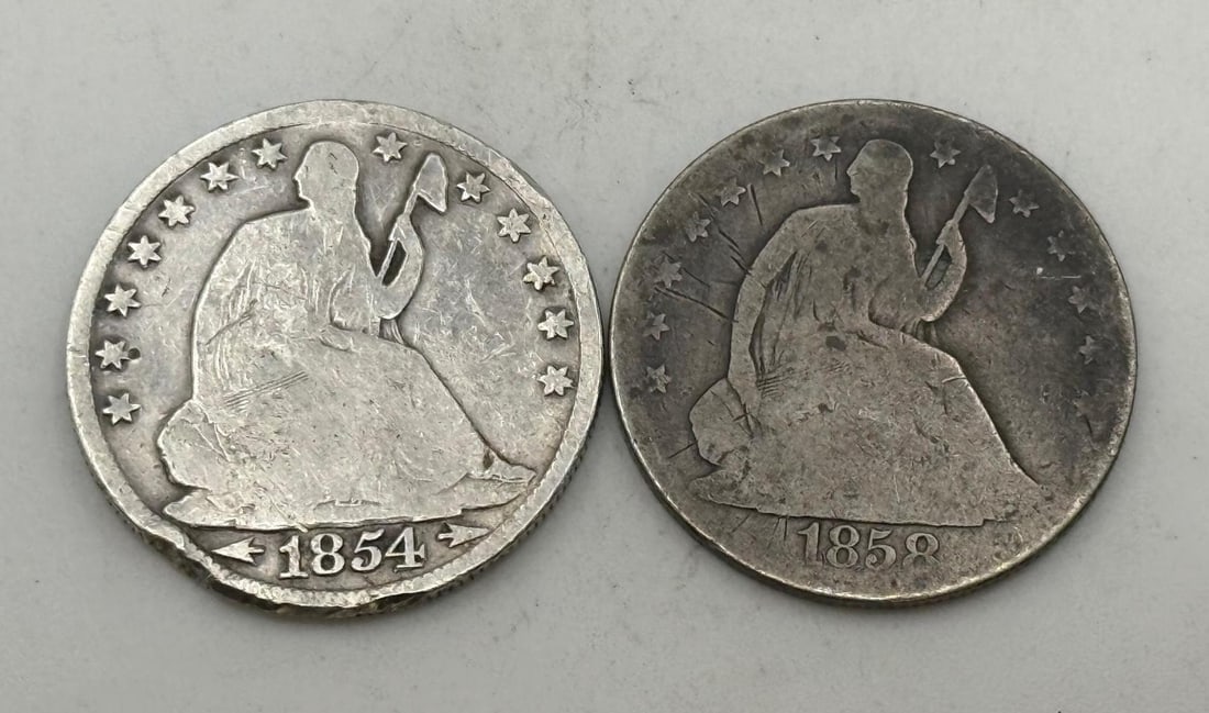 1854-O & 1858-O Seated Liberty Half Dollars (1 of 2)