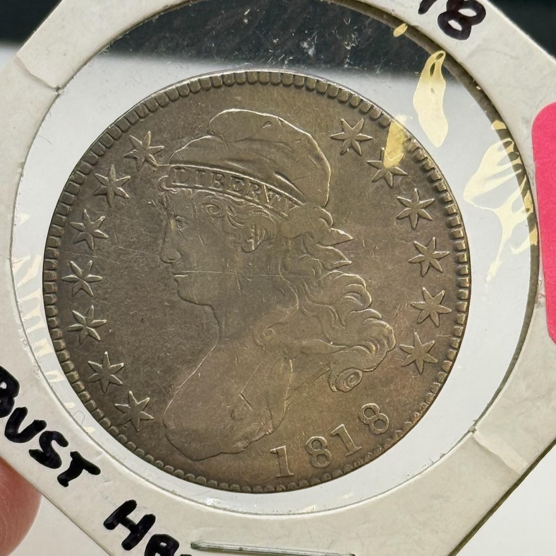 1818 U.S. Capped Bust Half Dollar Coin, Silver, 50 Cents: IMPORTANT, WE ONLY ACCEPT CREDIT CARDS UP TO $500 FOR ONLINE COIN PURCHASES. YOU CAN PAY ACH THROUGH PROXIBID, OR YOU CAN SEND A WIRE OR CERTIFIED CHECK. WE WILL HOLD ALL SHIPPING OF COINS FOR 10 DAYS
