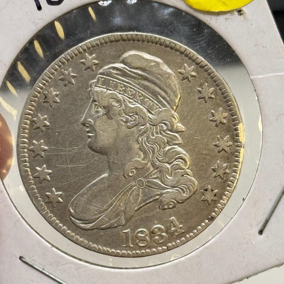 1834 U.S. Capped Bust Half Dollar Coin, Silver, 50 Cents: IMPORTANT, WE ONLY ACCEPT CREDIT CARDS UP TO $500 FOR ONLINE COIN PURCHASES. YOU CAN PAY ACH THROUGH PROXIBID, OR YOU CAN SEND A WIRE OR CERTIFIED CHECK. WE WILL HOLD ALL SHIPPING OF COINS FOR 10 DAYS