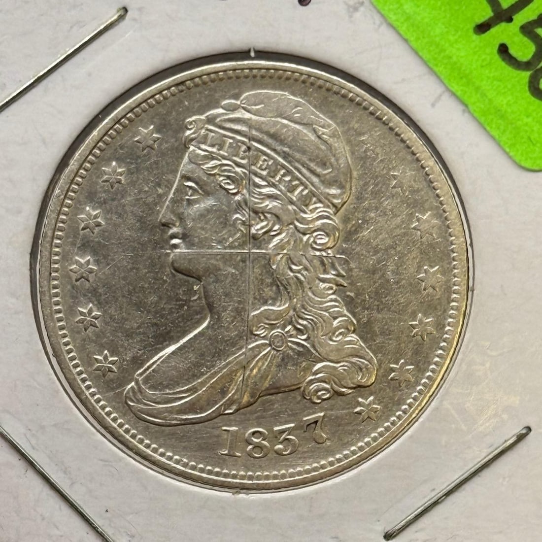 1837 U.S. Capped Bust Half Dollar Coin, Silver, 50 Cents: IMPORTANT, WE ONLY ACCEPT CREDIT CARDS UP TO $500 FOR ONLINE COIN PURCHASES. YOU CAN PAY ACH THROUGH PROXIBID, OR YOU CAN SEND A WIRE OR CERTIFIED CHECK. WE WILL HOLD ALL SHIPPING OF COINS FOR 10 DAYS