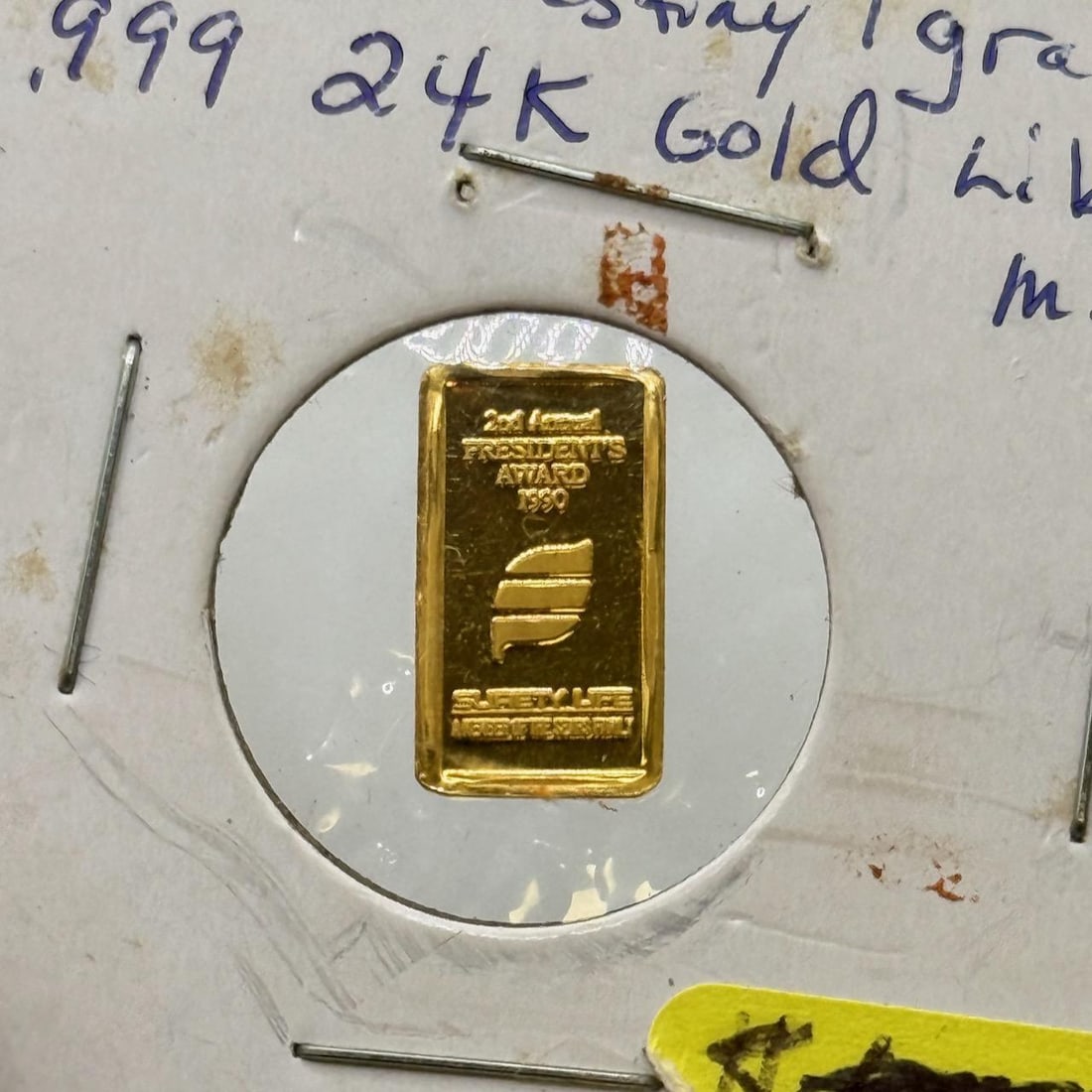Liberty Mint 1g Gold Bar, .999 24K, "Race with Destiny" Limited Edition (1 of 2)