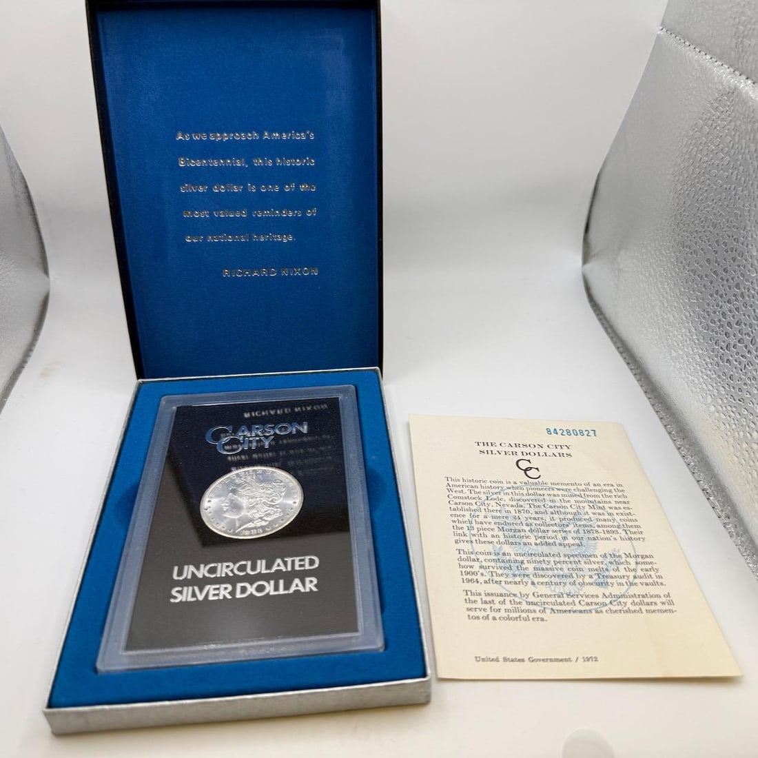 1883-CC Morgan Silver Dollar, Carson City Mint, in GSA BOX Uncirculated (1 of 3)