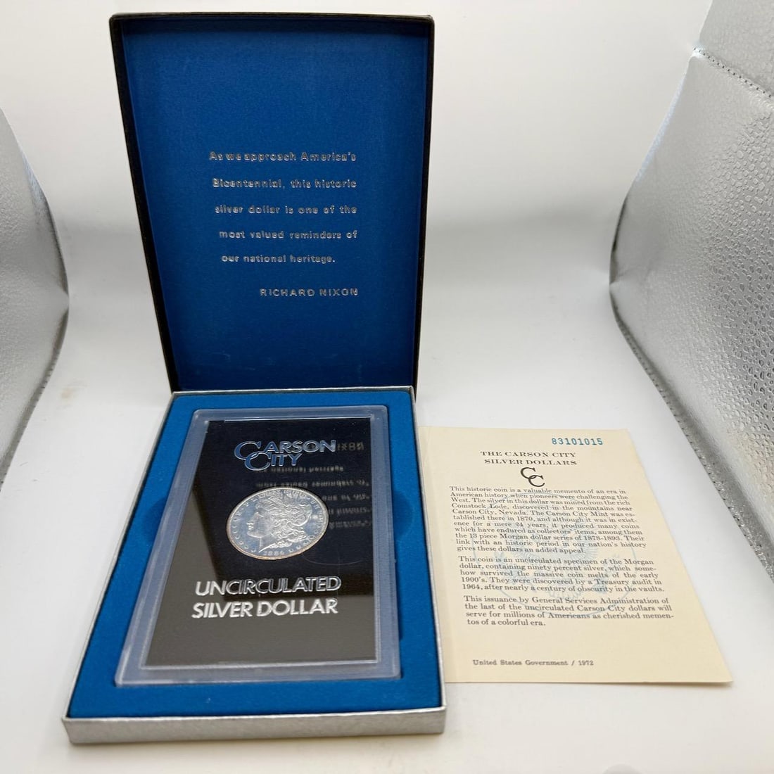 1884-CC Morgan Silver Dollar, Carson City Mint, in GSA BOX Uncirculated (1 of 3)