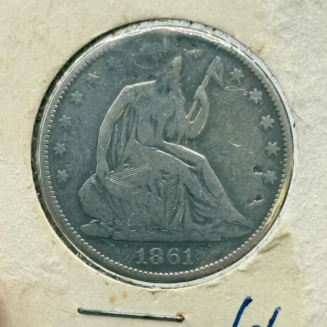 1861-O Seated Liberty Half Dollar, U.S. Mint: IMPORTANT, WE ONLY ACCEPT CREDIT CARDS UP TO $500 FOR ONLINE COIN PURCHASES. YOU CAN PAY ACH THROUGH PROXIBID, OR YOU CAN SEND A WIRE OR CERTIFIED CHECK. WE WILL HOLD ALL SHIPPING OF COINS FOR 10 DAYS