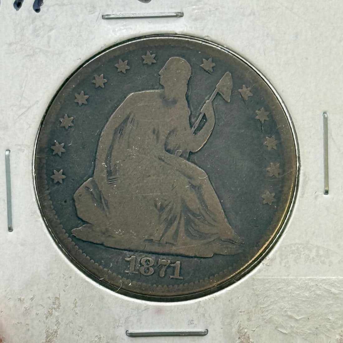 1871 Seated Liberty Half Dollar, U.S. Mint (1 of 2)