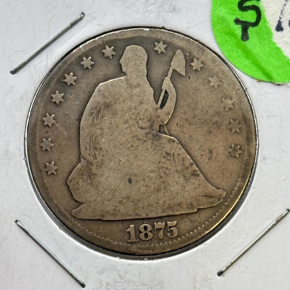 1875 Seated Liberty Half Dollar, U.S. Mint: IMPORTANT, WE ONLY ACCEPT CREDIT CARDS UP TO $500 FOR ONLINE COIN PURCHASES. YOU CAN PAY ACH THROUGH PROXIBID, OR YOU CAN SEND A WIRE OR CERTIFIED CHECK. WE WILL HOLD ALL SHIPPING OF COINS FOR 10 DAYS