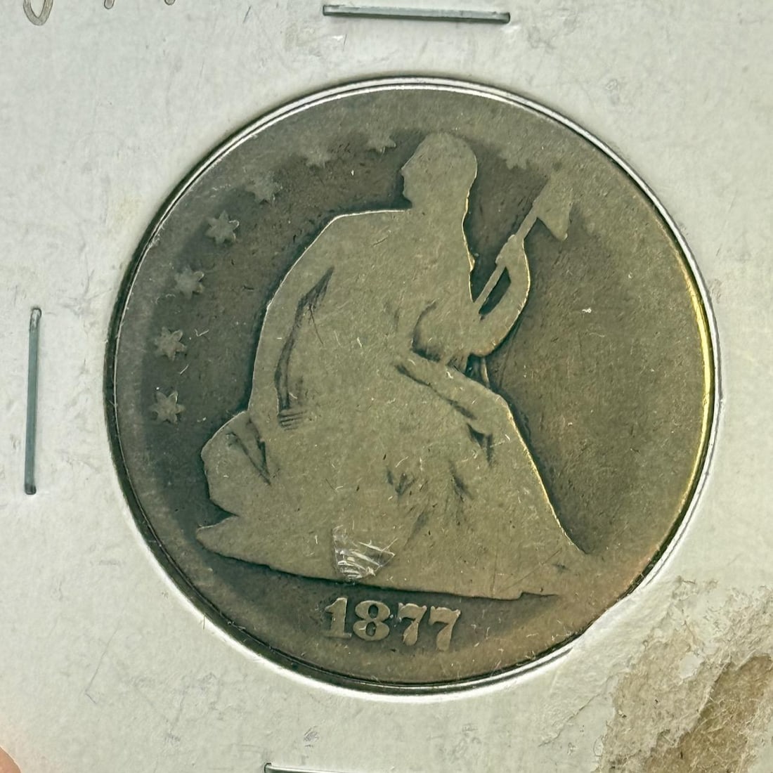 1877 Seated Liberty Half Dollar, U.S. Mint: IMPORTANT, WE ONLY ACCEPT CREDIT CARDS UP TO $500 FOR ONLINE COIN PURCHASES. YOU CAN PAY ACH THROUGH PROXIBID, OR YOU CAN SEND A WIRE OR CERTIFIED CHECK. WE WILL HOLD ALL SHIPPING OF COINS FOR 10 DAYS