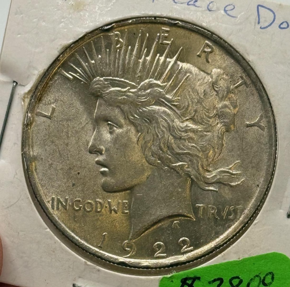 1922 Peace Silver Dollar Coin, 90% Silver: IMPORTANT, WE ONLY ACCEPT CREDIT CARDS UP TO $500 FOR ONLINE COIN PURCHASES. YOU CAN PAY ACH THROUGH PROXIBID, OR YOU CAN SEND A WIRE OR CERTIFIED CHECK. WE WILL HOLD ALL SHIPPING OF COINS FOR 10 DAYS