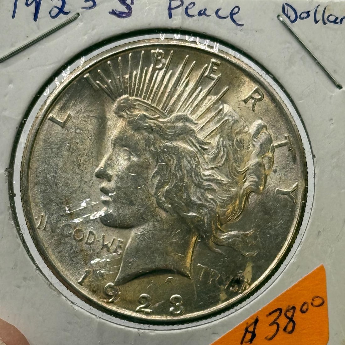 1923-S Peace Silver Dollar Coin, 90% Silver (1 of 2)