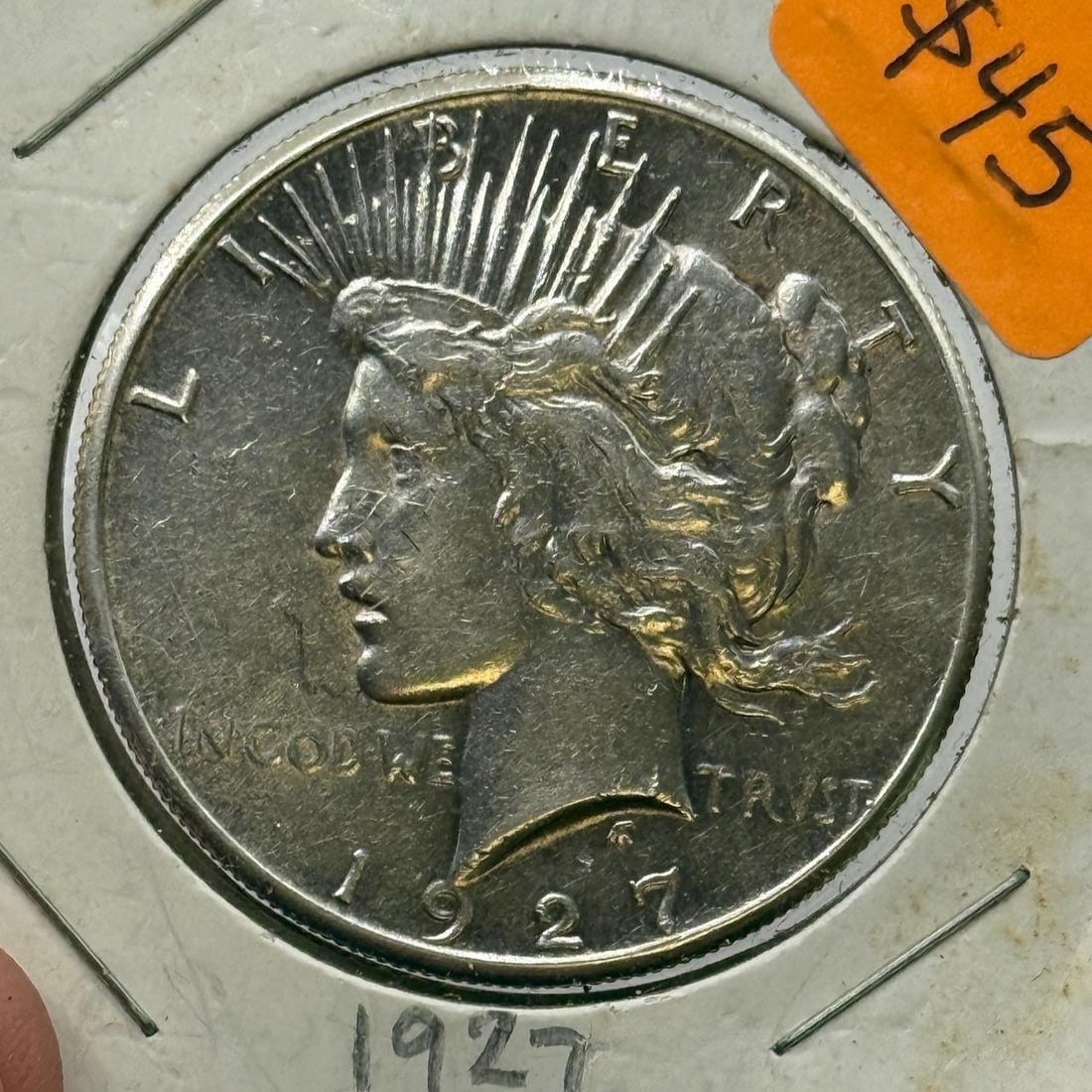 1927 Peace Silver Dollar Coin, 90% Silver: IMPORTANT, WE ONLY ACCEPT CREDIT CARDS UP TO $500 FOR ONLINE COIN PURCHASES. YOU CAN PAY ACH THROUGH PROXIBID, OR YOU CAN SEND A WIRE OR CERTIFIED CHECK. WE WILL HOLD ALL SHIPPING OF COINS FOR 10 DAYS