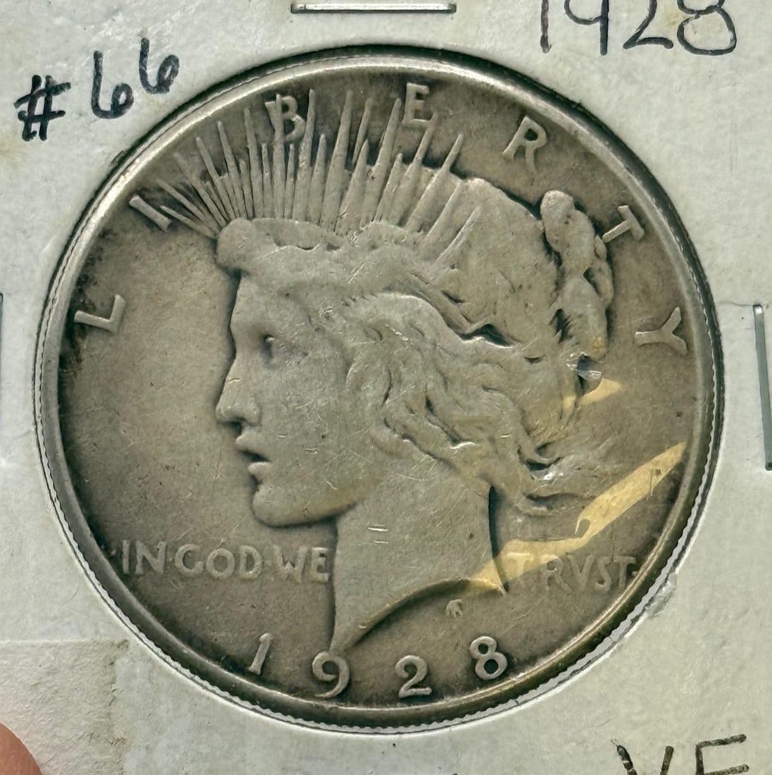 KEY DATE 1928 Peace Silver Dollar Coin, 90% Silver (1 of 2)