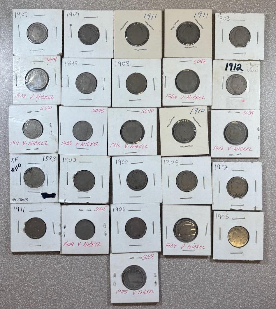 26- Various Date Liberty V Nickels (1 of 20)