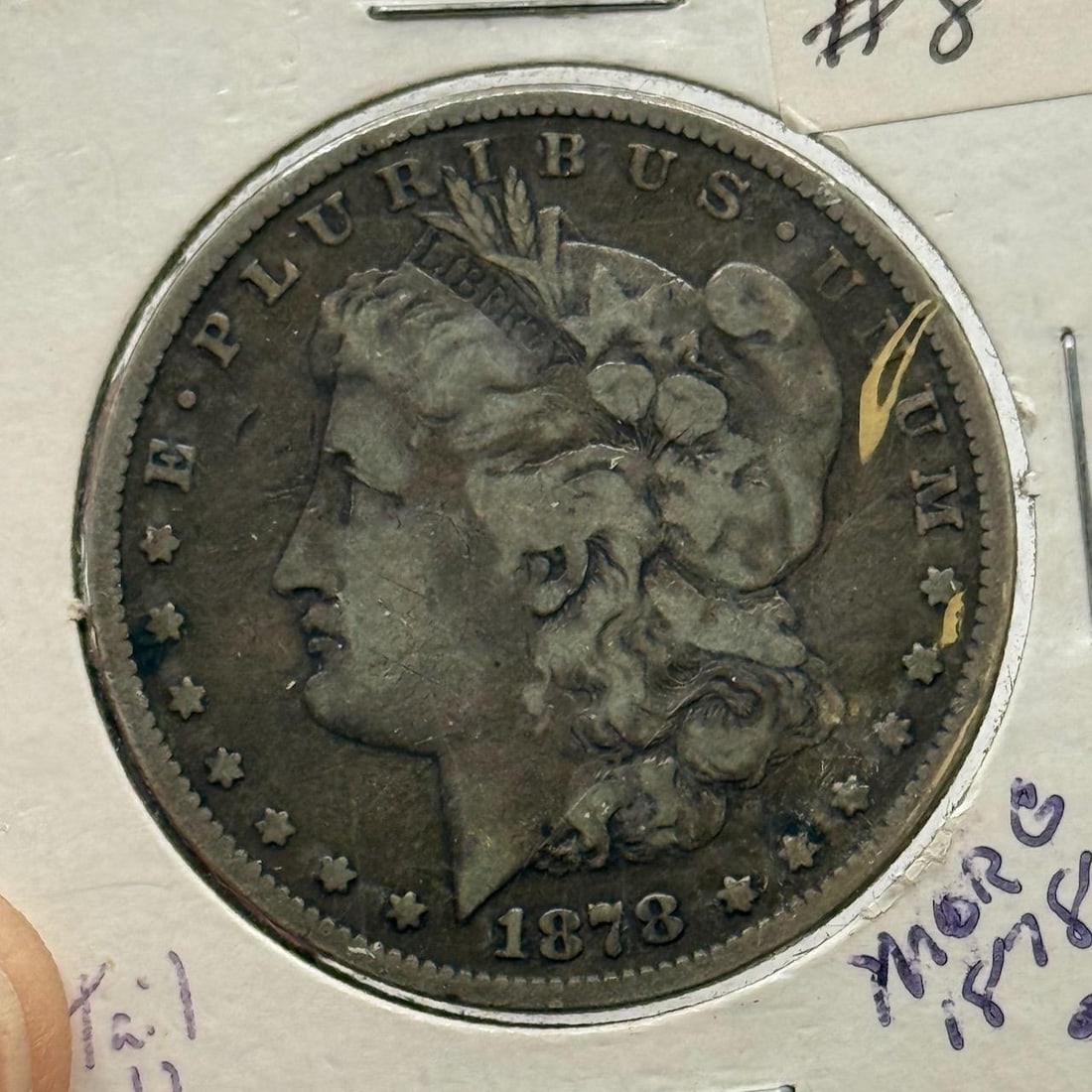 1878 (8 Tail Feathers) US Morgan Silver Dollar, 90% silver: IMPORTANT, WE ONLY ACCEPT CREDIT CARDS UP TO $500 FOR ONLINE COIN PURCHASES. YOU CAN PAY ACH THROUGH PROXIBID, OR YOU CAN SEND A WIRE OR CERTIFIED CHECK. WE WILL HOLD ALL SHIPPING OF COINS FOR 10 DAYS