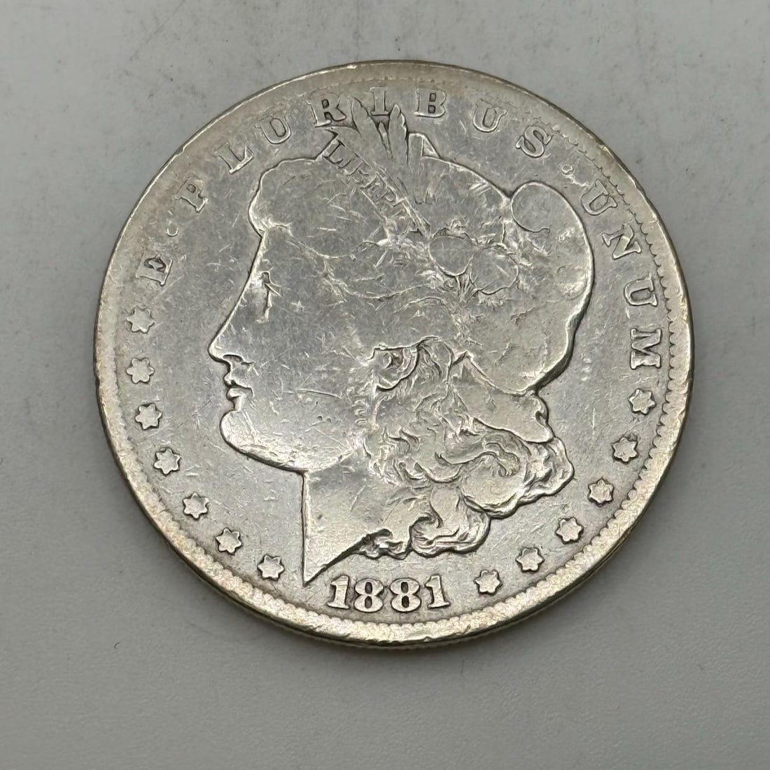 1881-CC Morgan Dollar Coin, United States, 90% Silver (1 of 2)