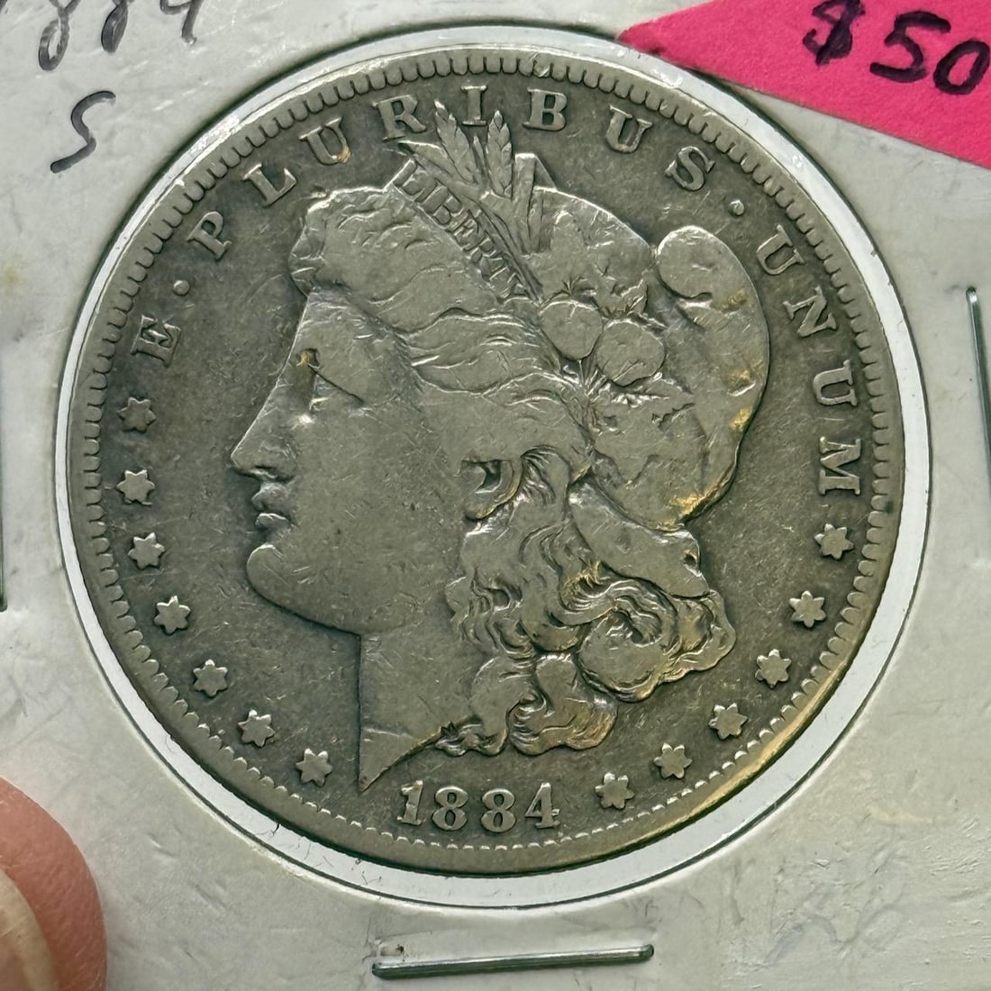 1884-S Morgan Dollar Coin, United States, 90% Silver (1 of 2)