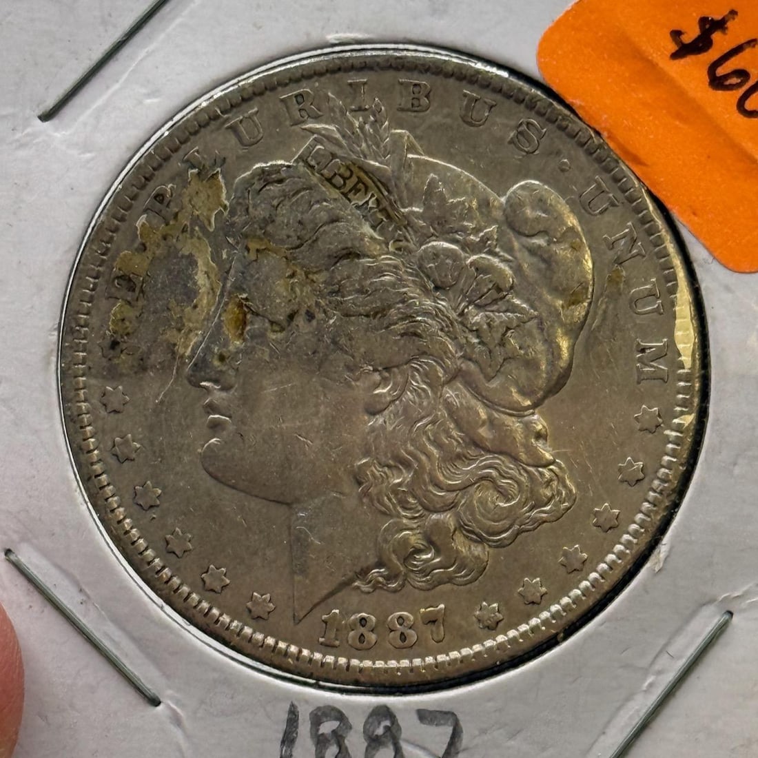 1887 Morgan Dollar Coin, United States, 90% Silver (1 of 2)