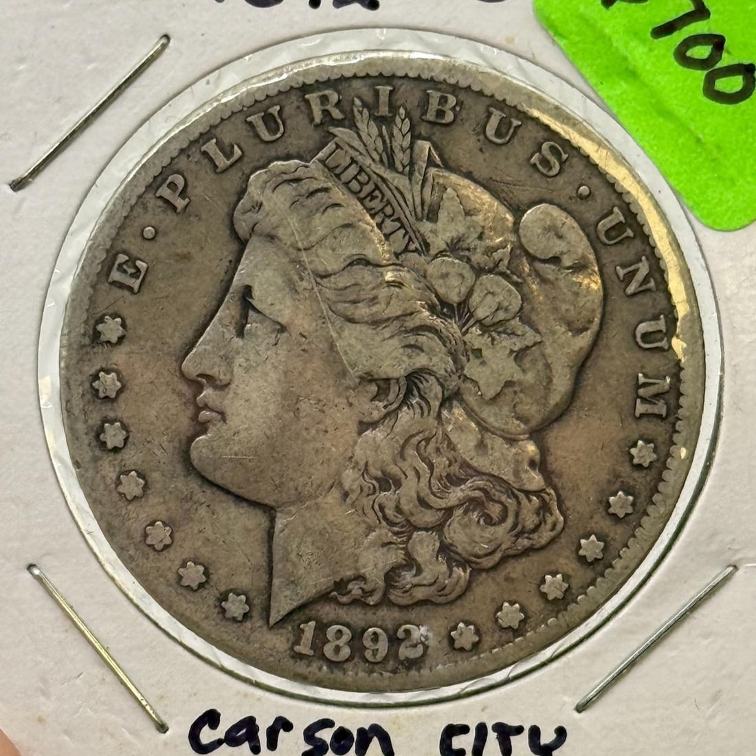 1892-CC Morgan Dollar Coin, United States, 90% Silver: IMPORTANT, WE ONLY ACCEPT CREDIT CARDS UP TO $500 FOR ONLINE COIN PURCHASES. YOU CAN PAY ACH THROUGH PROXIBID, OR YOU CAN SEND A WIRE OR CERTIFIED CHECK. WE WILL HOLD ALL SHIPPING OF COINS FOR 10 DAYS