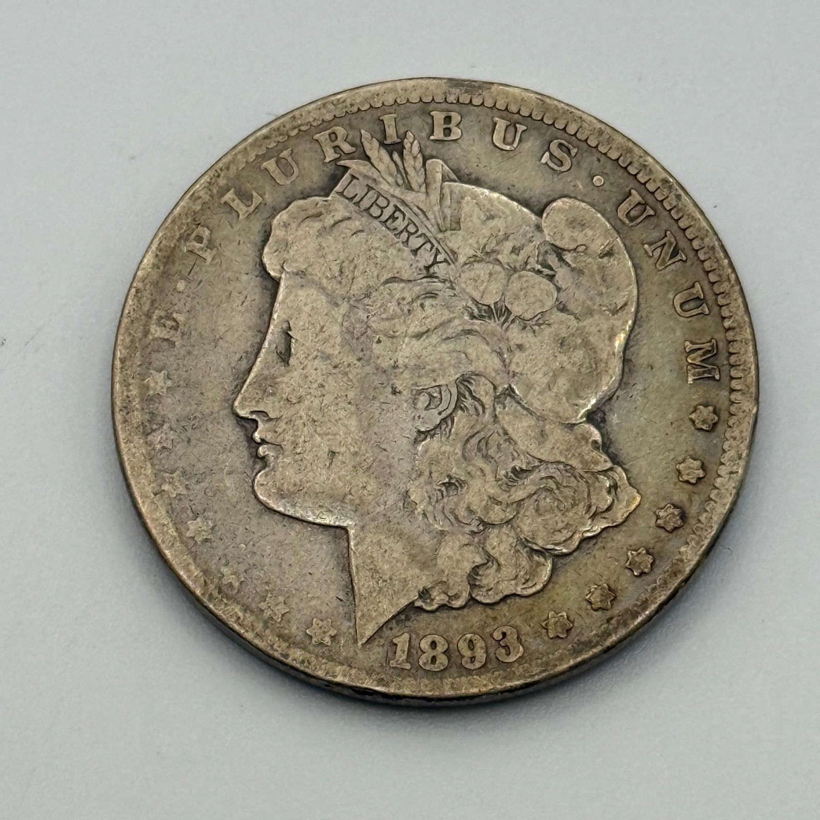 1893-CC Morgan Dollar Coin, United States, 90% Silver (1 of 2)