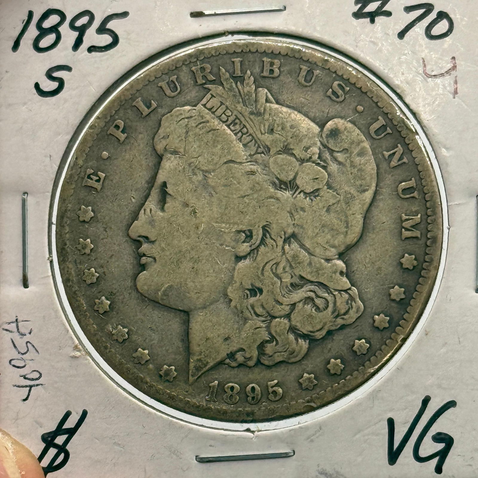 1895-S Morgan Dollar Coin, United States, 90% Silver (1 of 2)