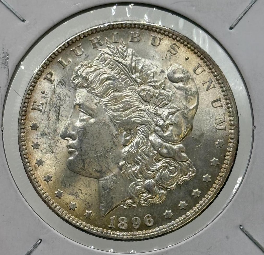 1896 Morgan Dollar Coin, United States, 90% Silver (1 of 2)