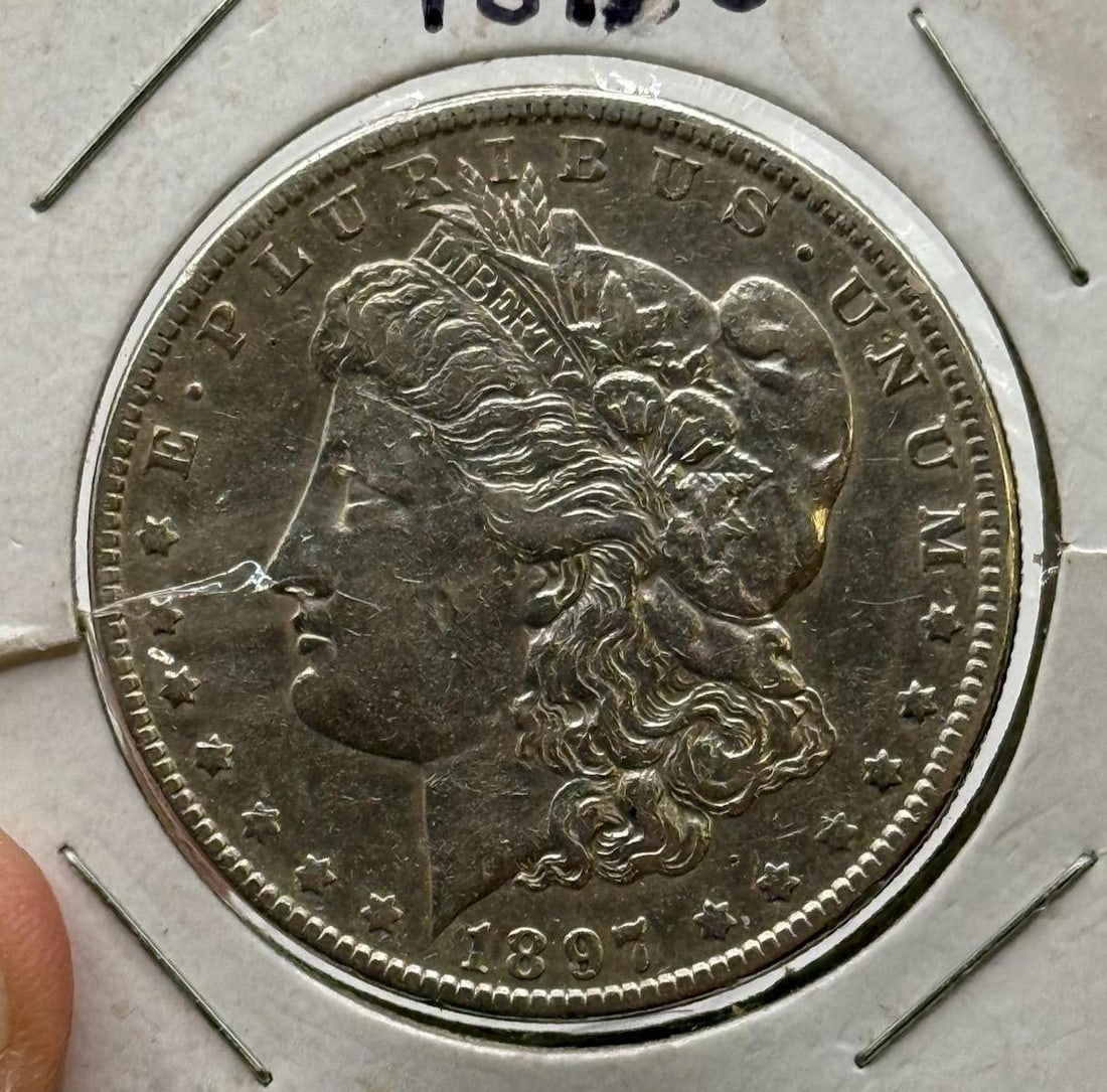 1897-O Morgan Dollar Coin, United States, 90% Silver (1 of 2)