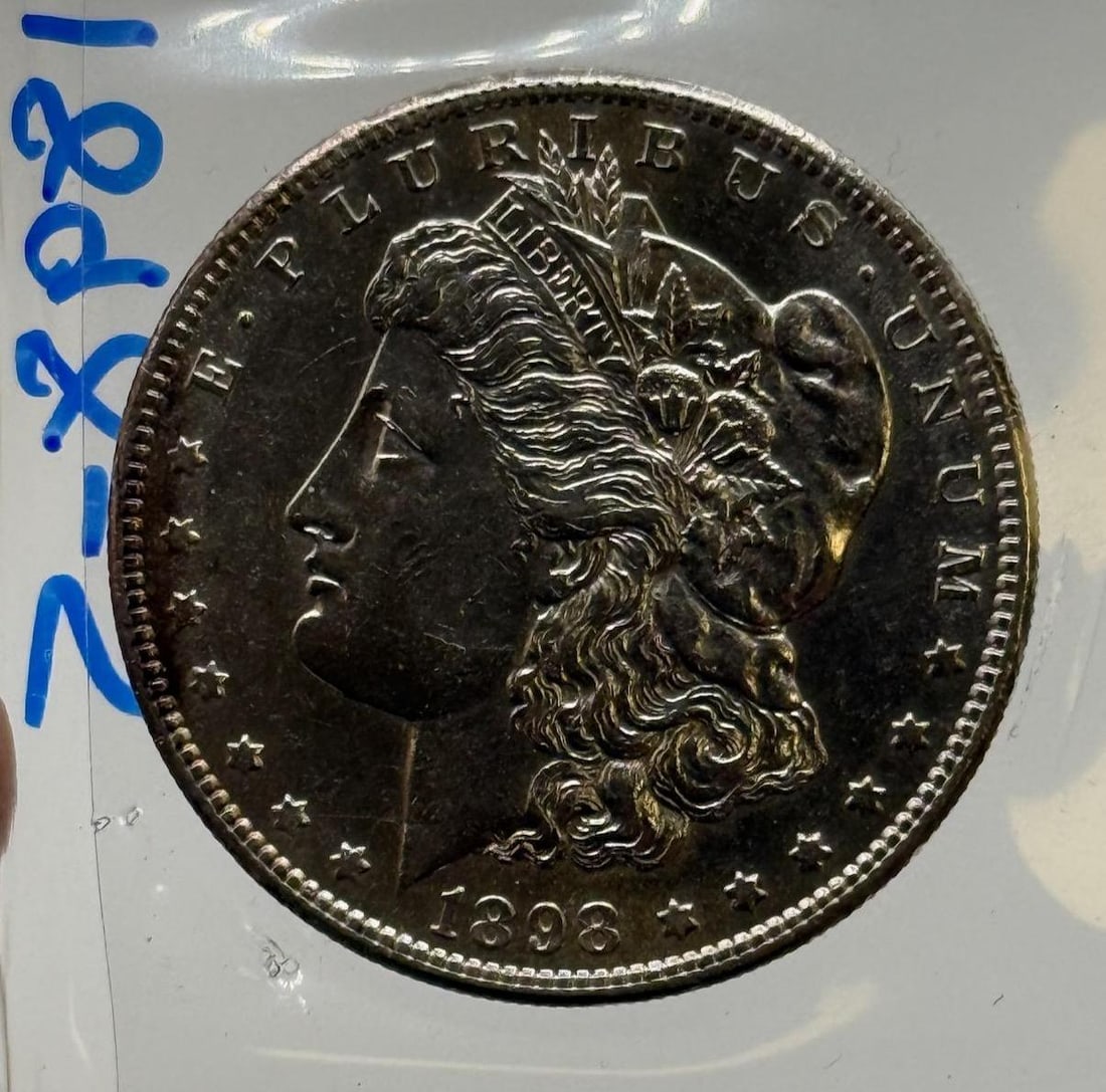 1898-S Morgan Dollar Coin, United States, 90% Silver (1 of 2)