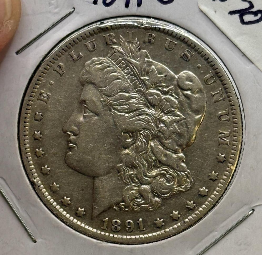 1891-O Morgan Dollar Coin, United States, 90% Silver (1 of 2)