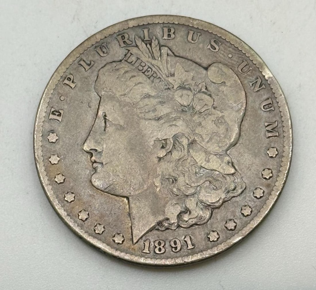 1891-CC Morgan Dollar Coin, United States, 90% Silver (1 of 2)